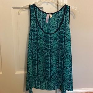 Blue Tank Top Blouse