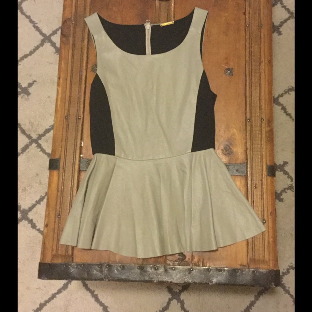 Rebecca Minkoff leather XS top