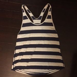 Lululemon Navy and White Tank