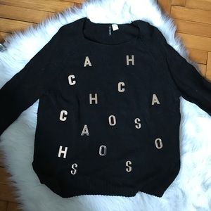 Black H&M "CHAOS" Sweater