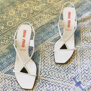 SOLD on Ebay Miu Miu Black/ White Strappy Heels
