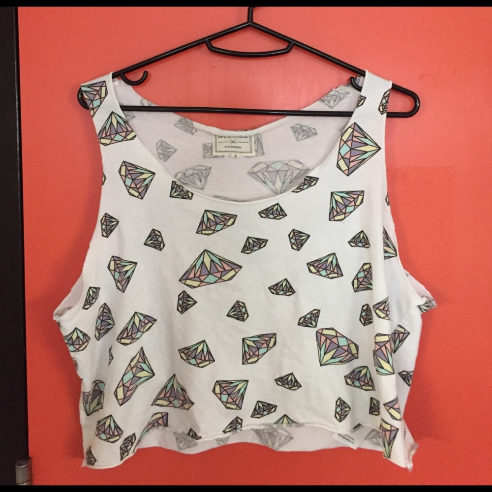 Diamond Print Crop Top