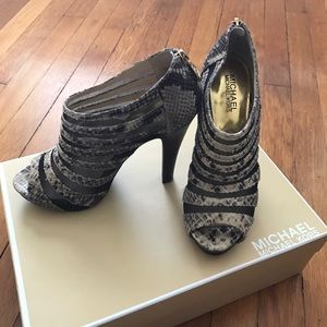 MICHAEL Michael Kors Snakeskin Mesh Heels
