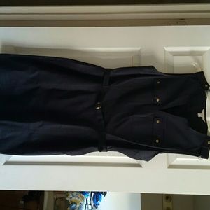 Banana Republic black belted dress