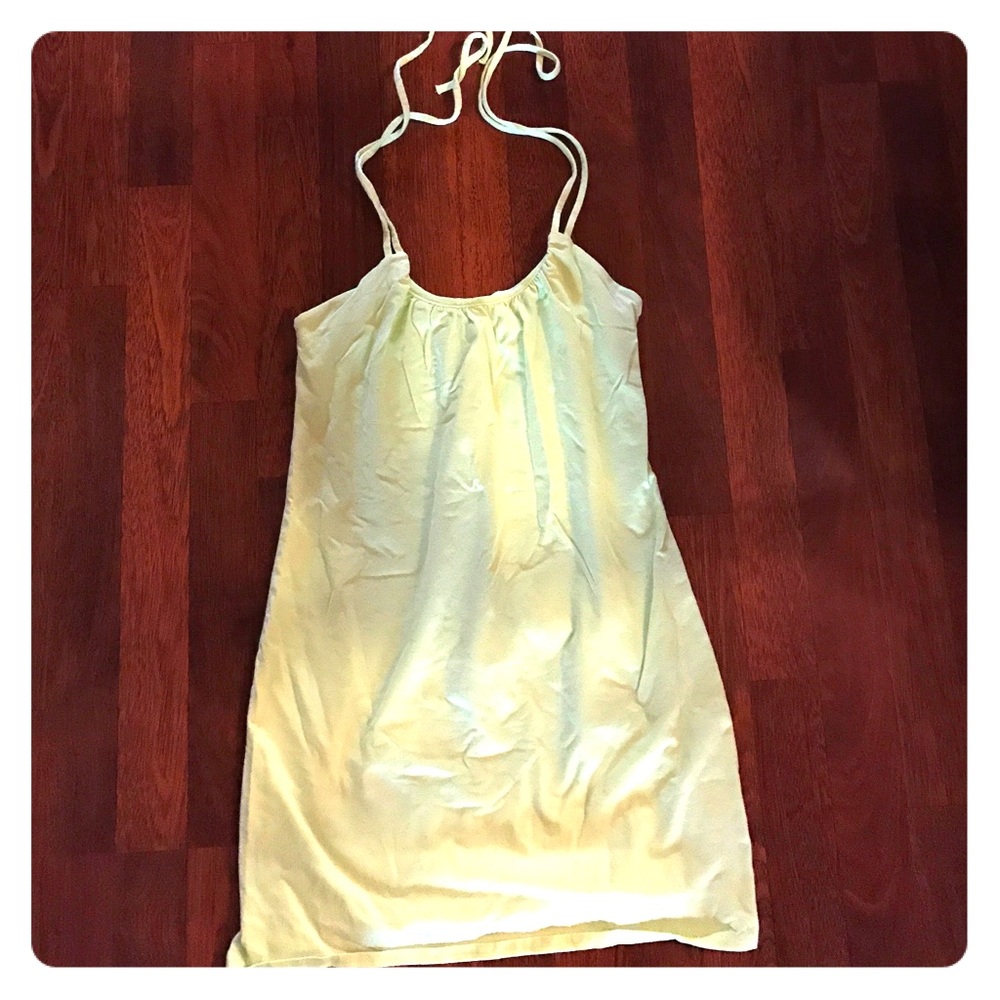Neon green cotton cover up
