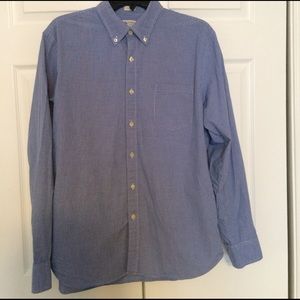 J. Crew blue/white checkered dress shirt