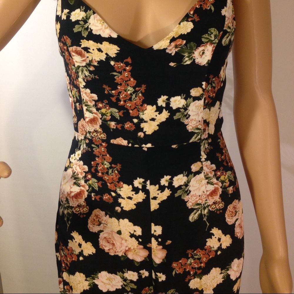 ZARA NAVY BLUE LONG PRINTED JUMPSUIT - Picture 7 of 8