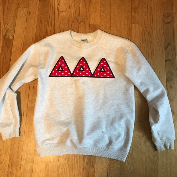 Tri Delta Fabric Letter Sweatshirt - Picture 1 of 2