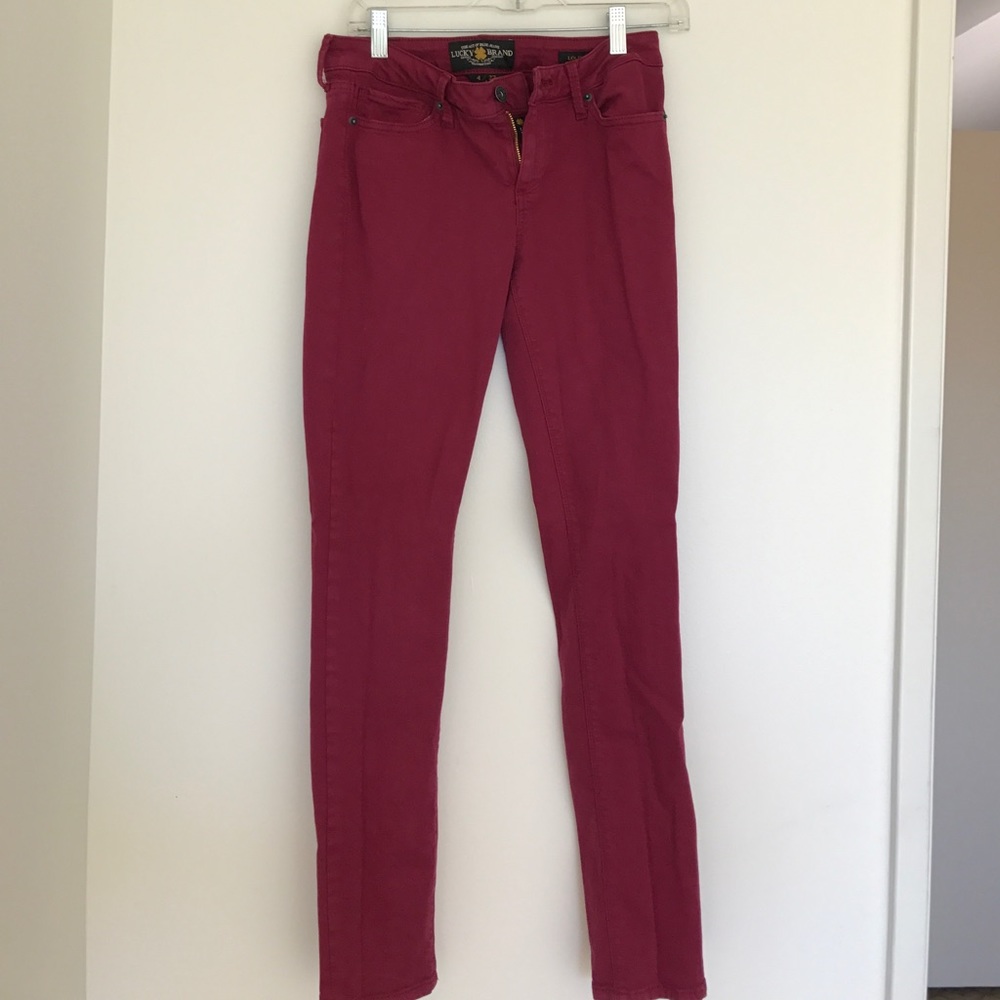 Lucky Brand Red Jeggings Size 27