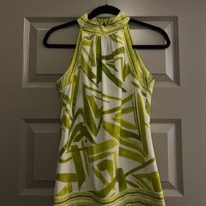 Green/white dress top