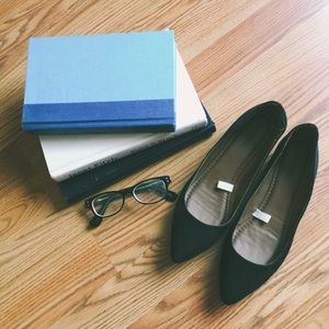 Merona Velour pointed ballet flats