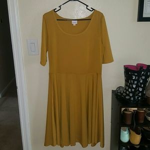 LuLaRoe Nicole - Mustard Yellow, Size 3XL