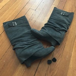 Naughty Monkey Suede Slouch Boots