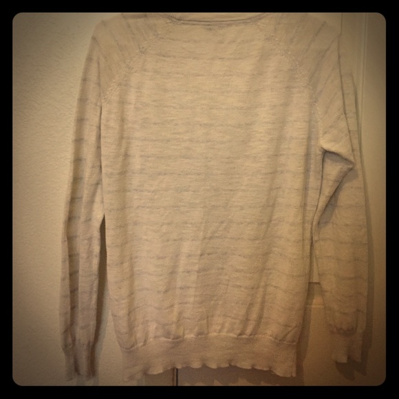 Cream V-neck Cardigan - Picture 2 of 2