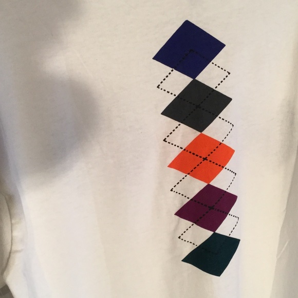 Danskin oversized t shirt in white with colors. - Picture 3 of 4