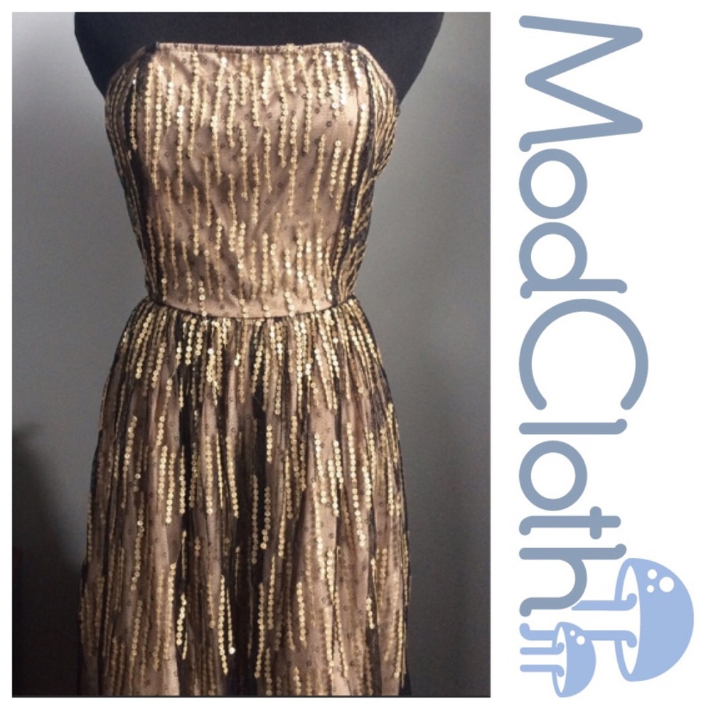 Strapless Sequin Cocktail Dress