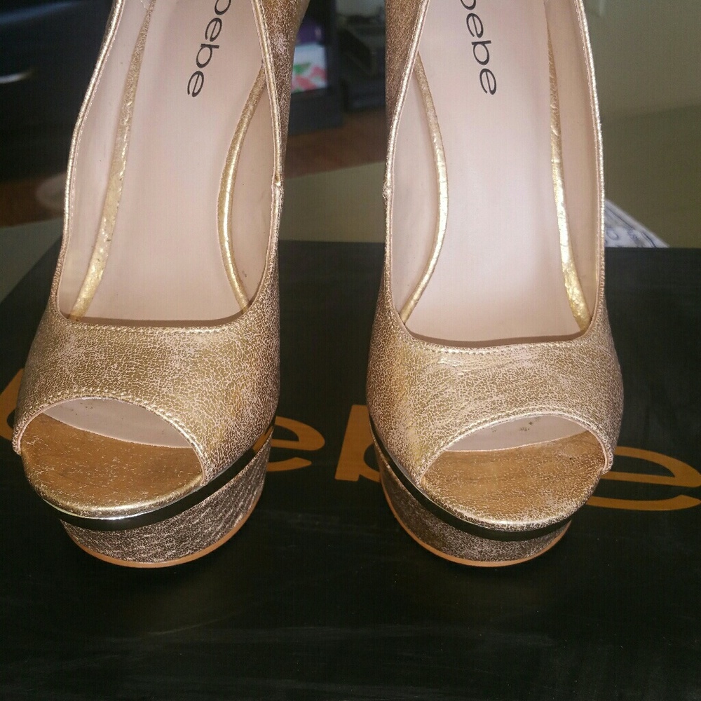 Bebe heels gold