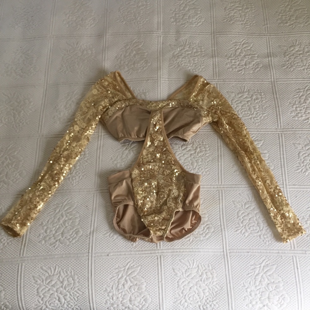 Gold Sequin Dance Costume
