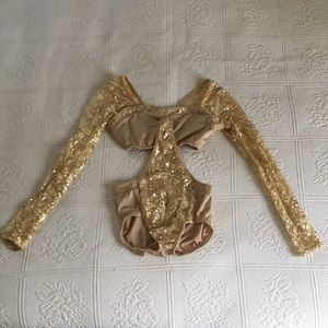 Gold Sequin Dance Costume