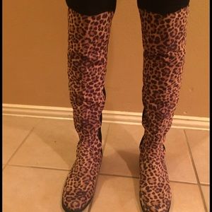 Unisa leopard print boots