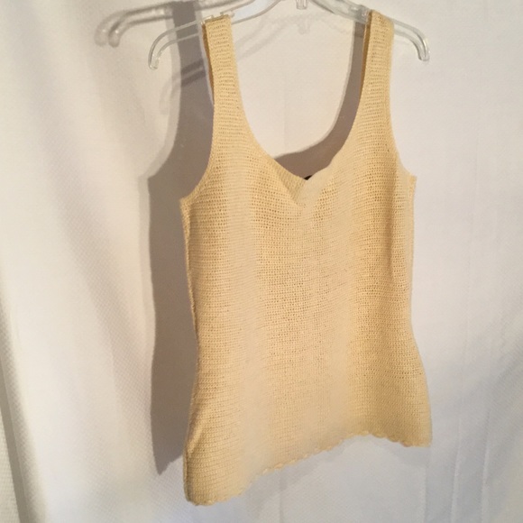Banana republic knit tank top L creamy beige NWT - Picture 2 of 7