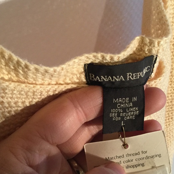 Banana republic knit tank top L creamy beige NWT - Picture 3 of 7