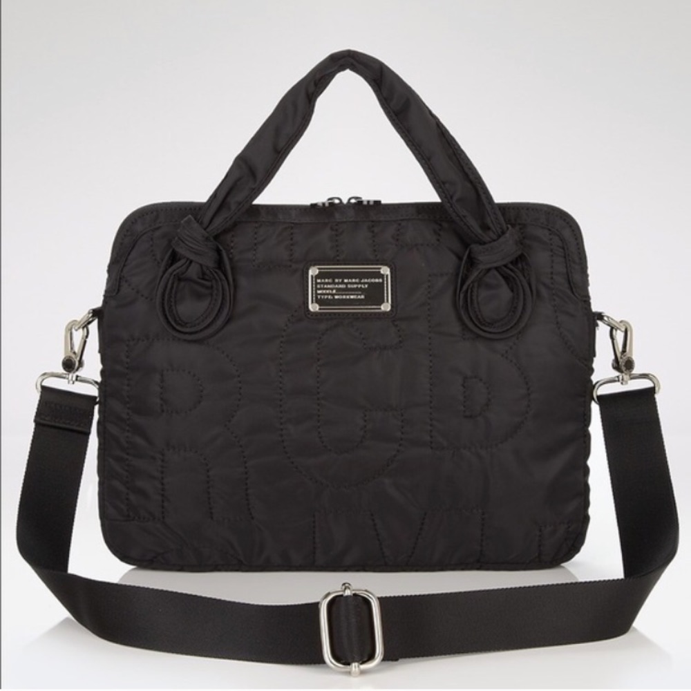 Marc by Marc Jacobs Black Laptop Bag with strap