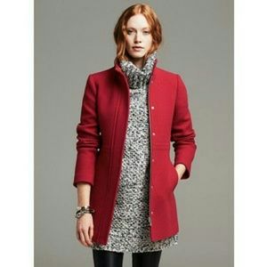 Banana Republic Red Wool Coat -  Size 2
