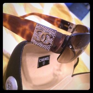CHANEL crystal sunglasses