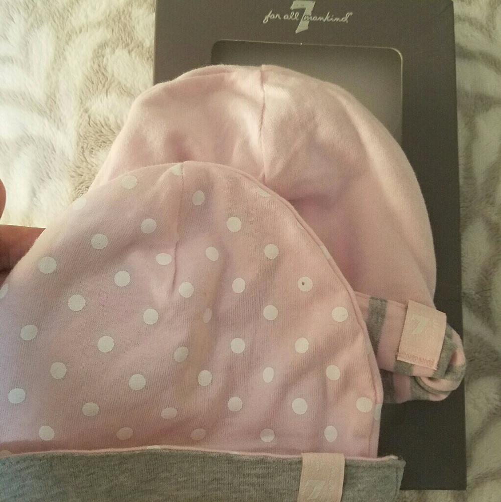 7 for all Mankind baby hats
