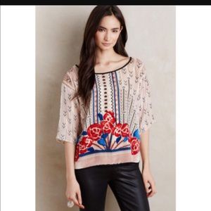 NWT Anthropologie Posey Peasant Top