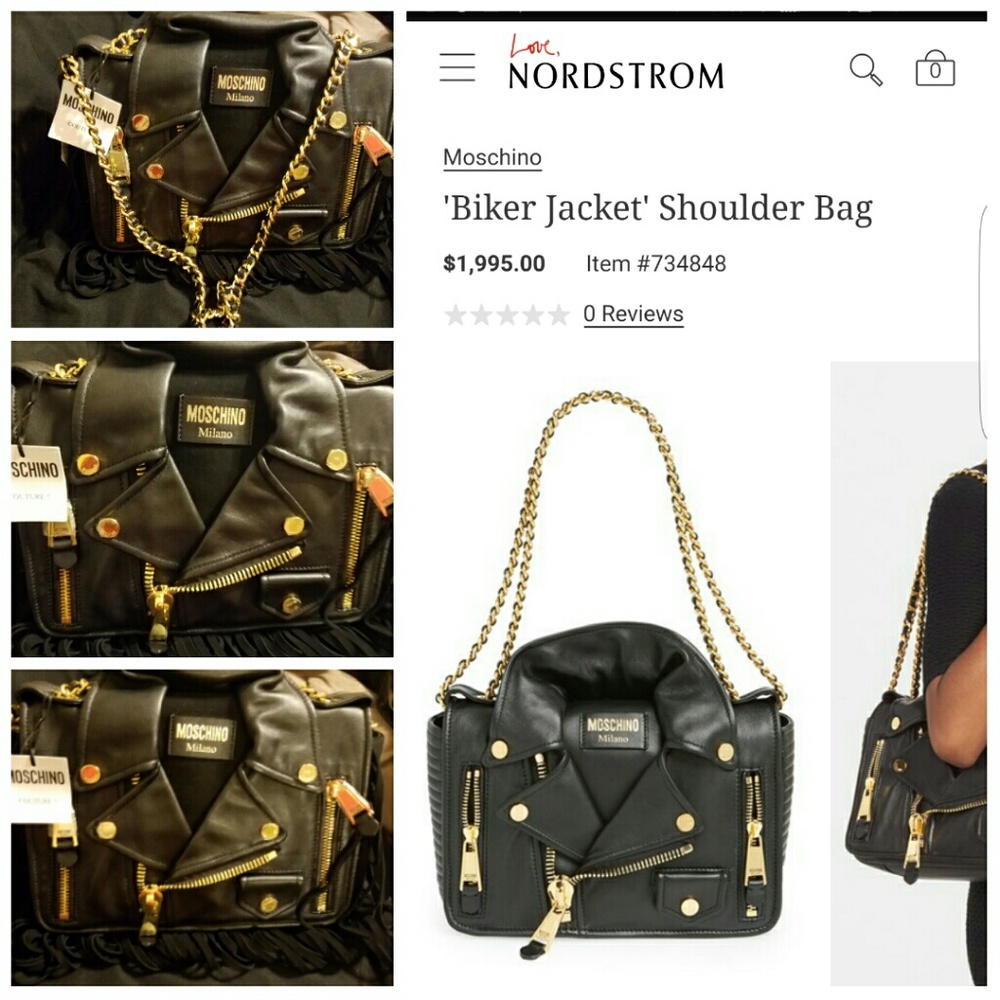 100 %AUTHENTIC BRAND NEW  Moschino Biker handbag