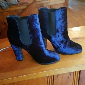 FLASH SALE Blue Velvet Booties