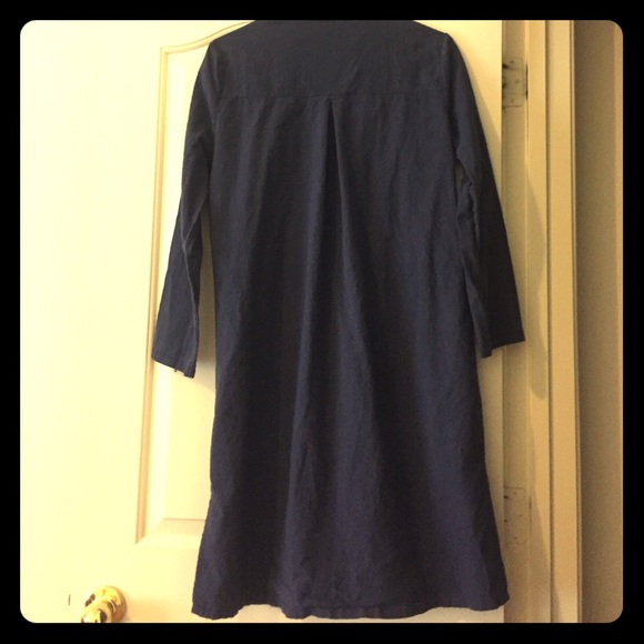 Knee-length Navy Blue Dress - Picture 2 of 3