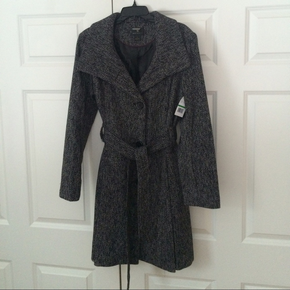 Worthington Black/White Wool Blend Jacket Size L