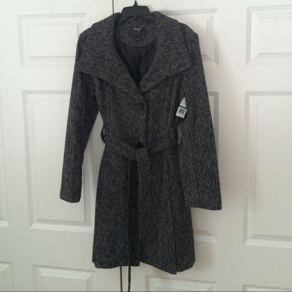 Worthington Black/White Wool Blend Jacket Size L - Picture 1 of 4