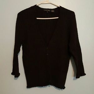 Women's size L black button down sweater