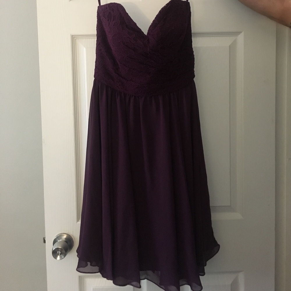 Kennedy Blue, purple bridesmaid dress
