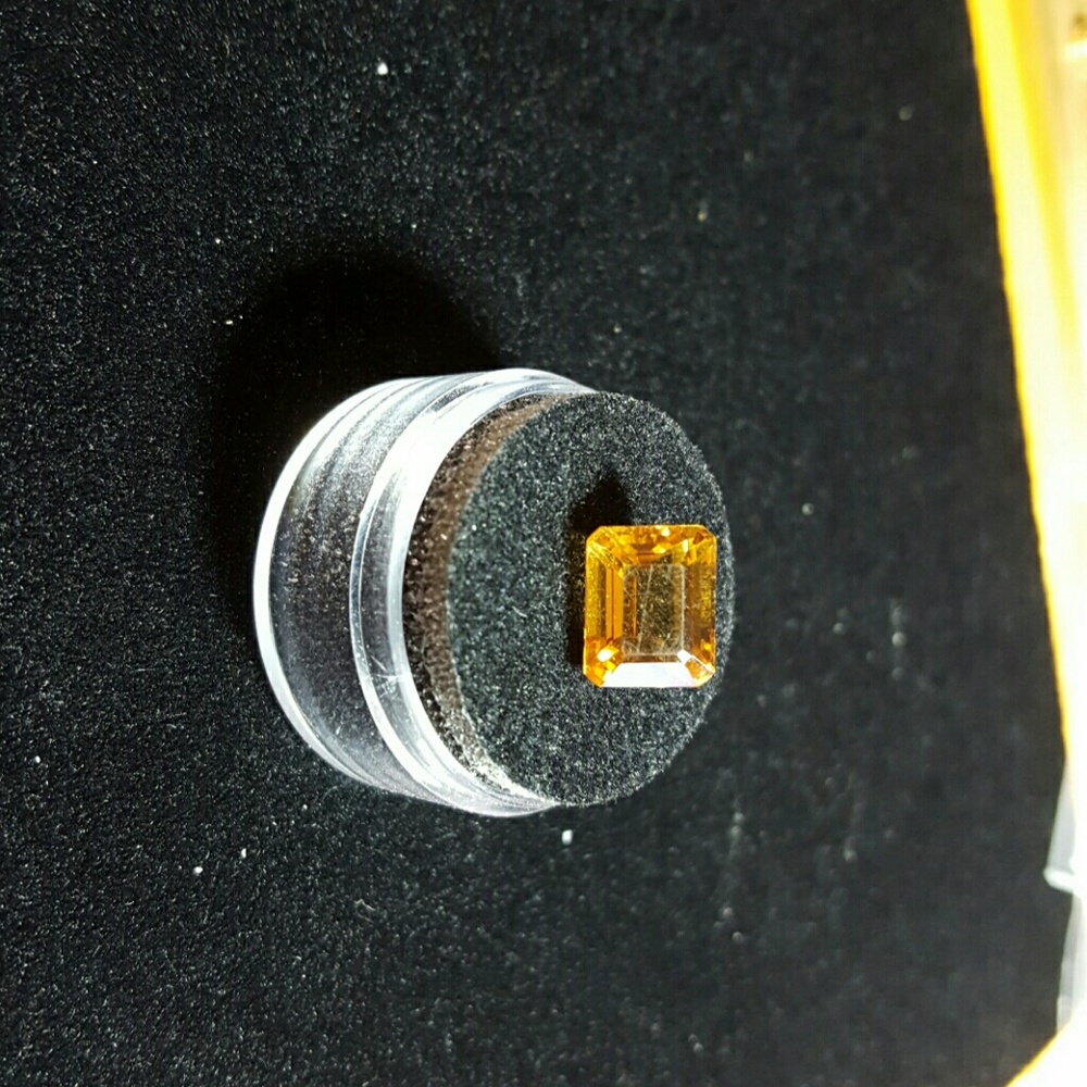 Natural Emarald Cut Golden Yellow Citrine