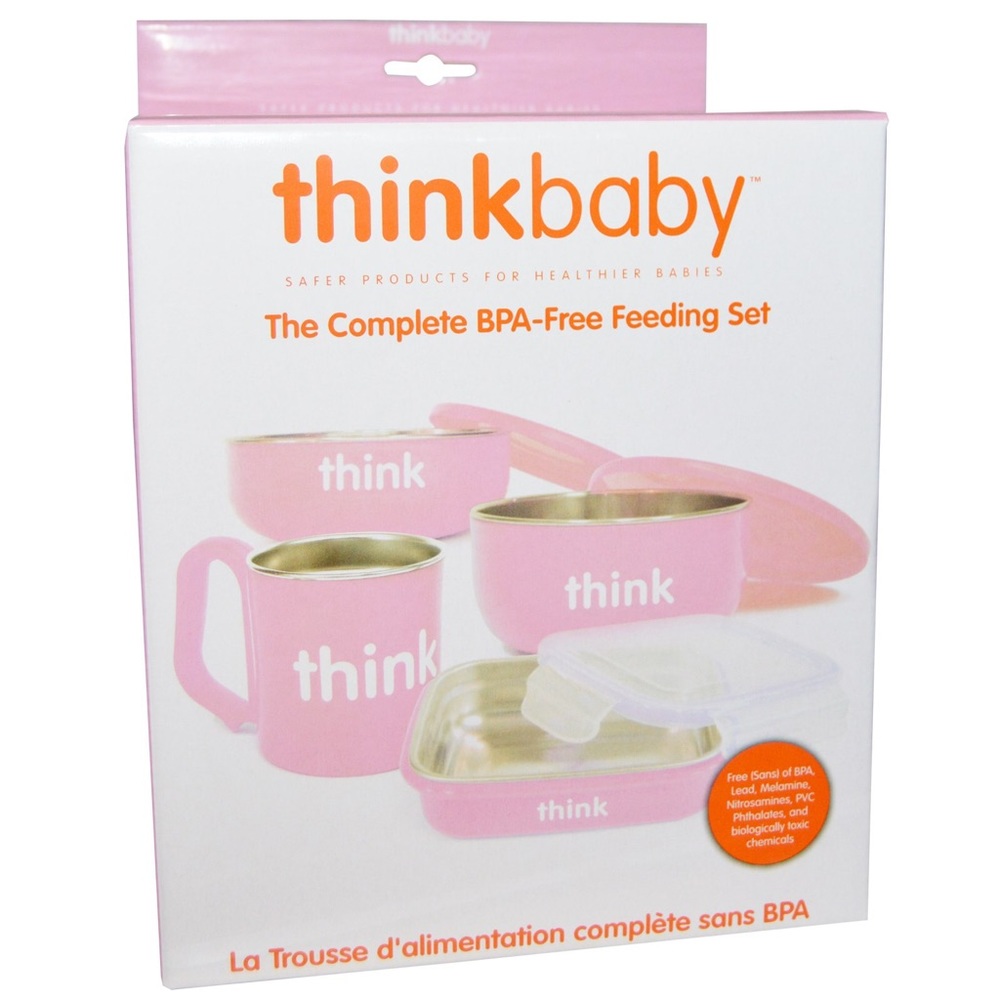 Thinkbaby The Complete BPA Free Feeding Set, Pink