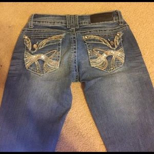 size 0 rue 21 sparkly jeans.