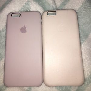 2 authentic apple silicone 6s phone cases
