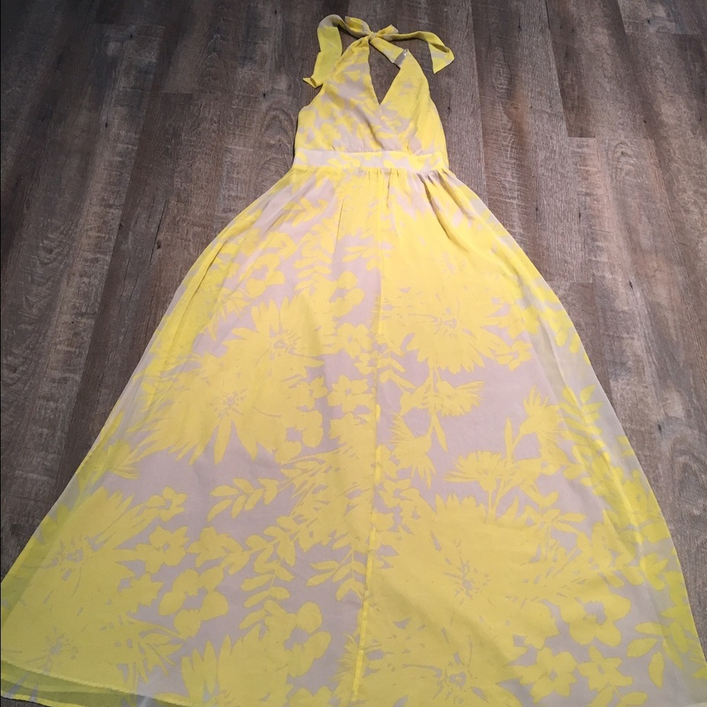 Express yellow maxi dress