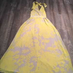 Express yellow maxi dress