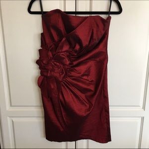 Jessica McClintock Red Flower Dress - Worn Once!