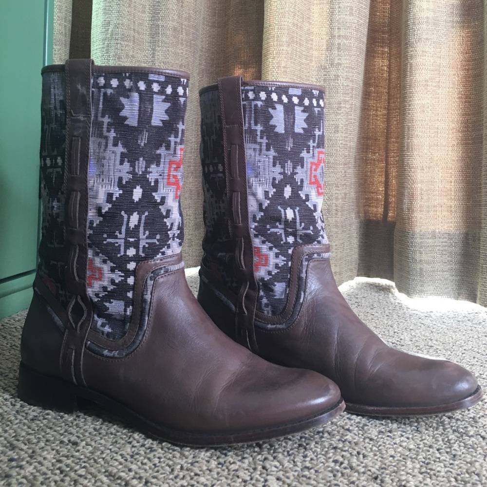 Donated. Ella Moss Aztec & Leather Boots