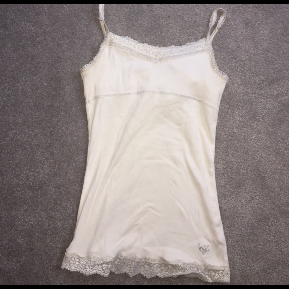 Justice white tank top