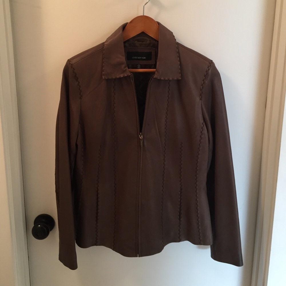 Beautiful brown soft leather jacket.