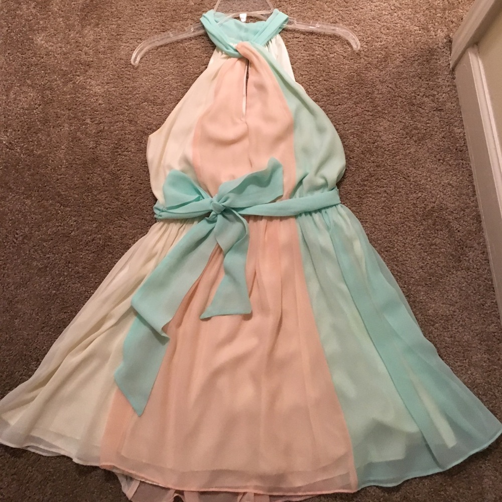 Ivory, cream, aqua Victoria's Secret dress!