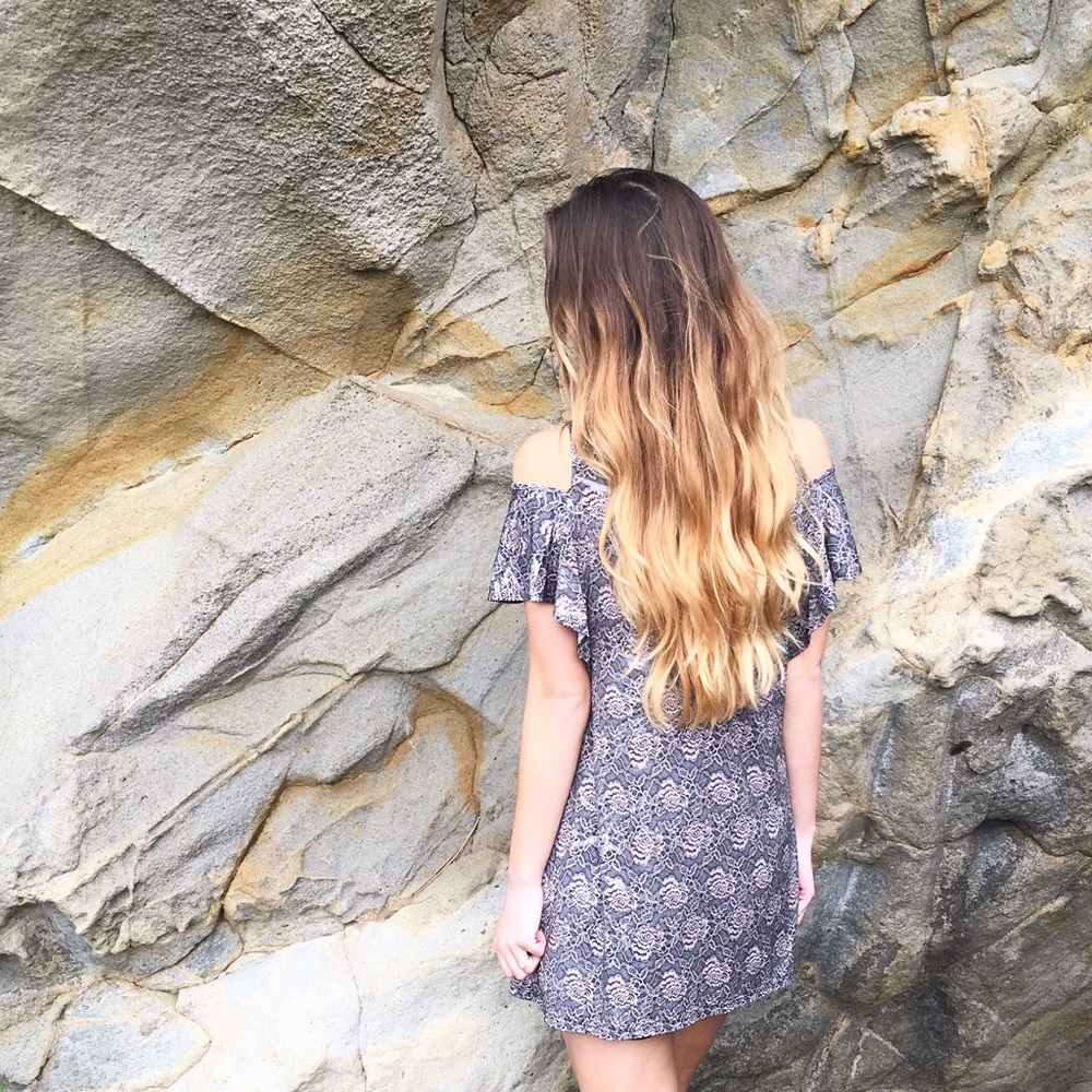floral metallic dress - Picture 2 of 4